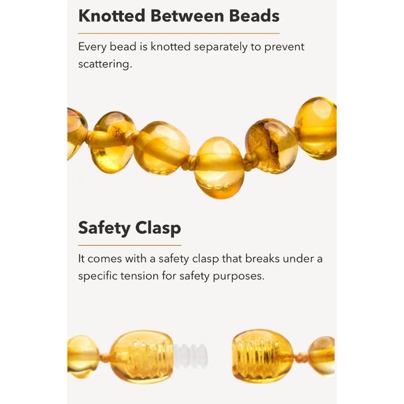 Authentic Baltic Amber Cognac Beaded Necklace 18" - Picture 16 of 16